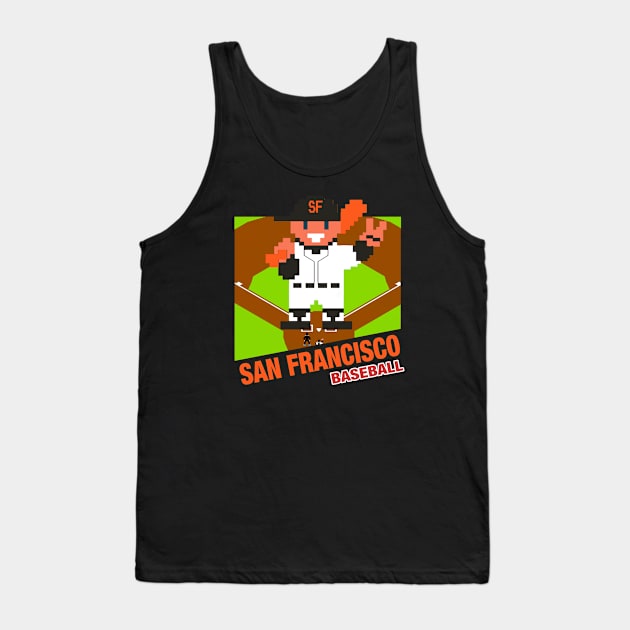 San Francisco Baseball 8 bit pixel art cartridge design Tank Top by MulletHappens